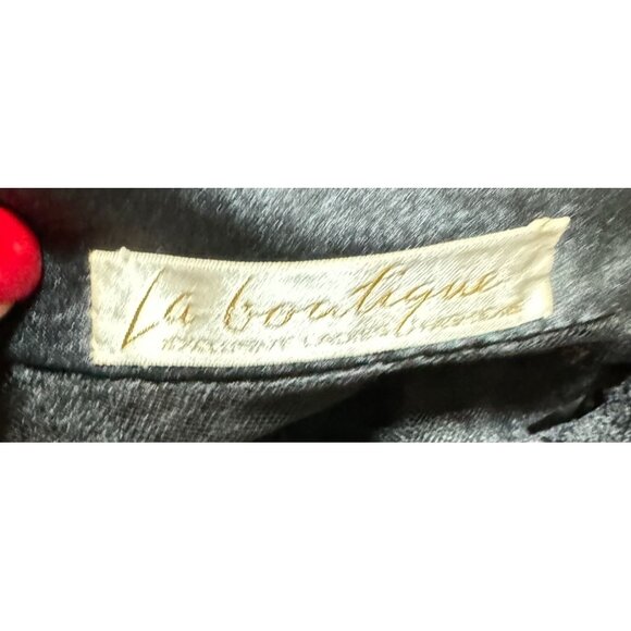 NWT BLACK LA BOUTIQUE EVENING COCKTAIL DRESS SZ 6 1950s SHEER LACE WOMENS - Picture 5 of 6